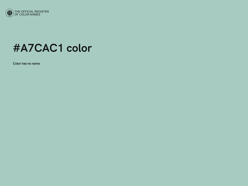 #A7CAC1 color image