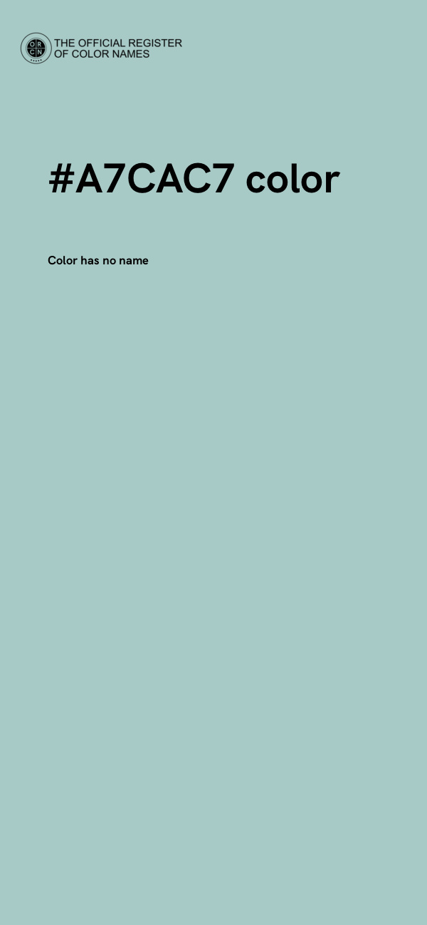 #A7CAC7 color image