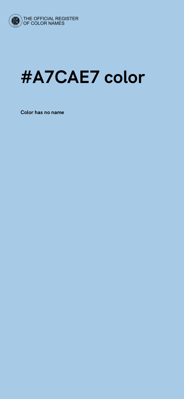#A7CAE7 color image