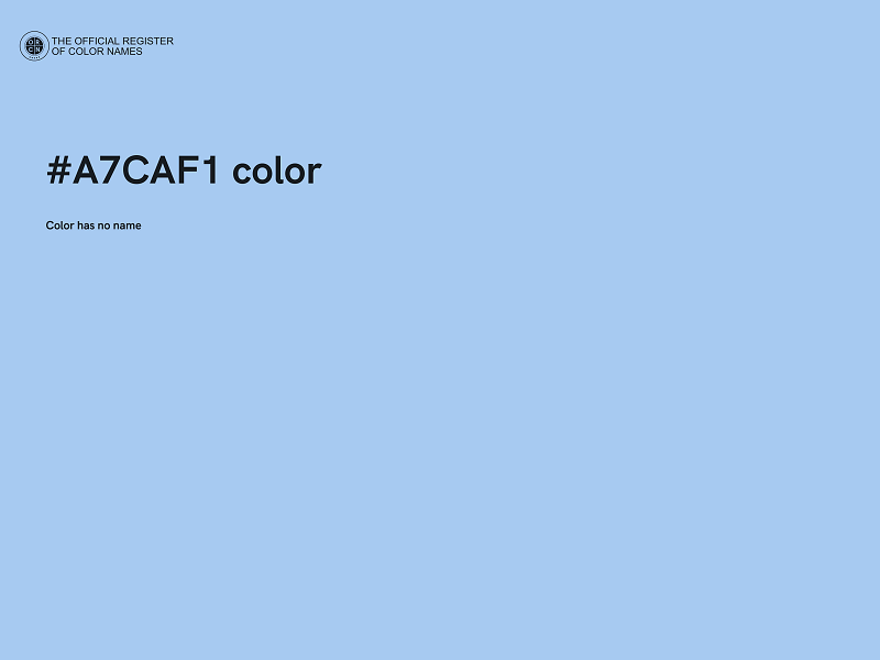 #A7CAF1 color image