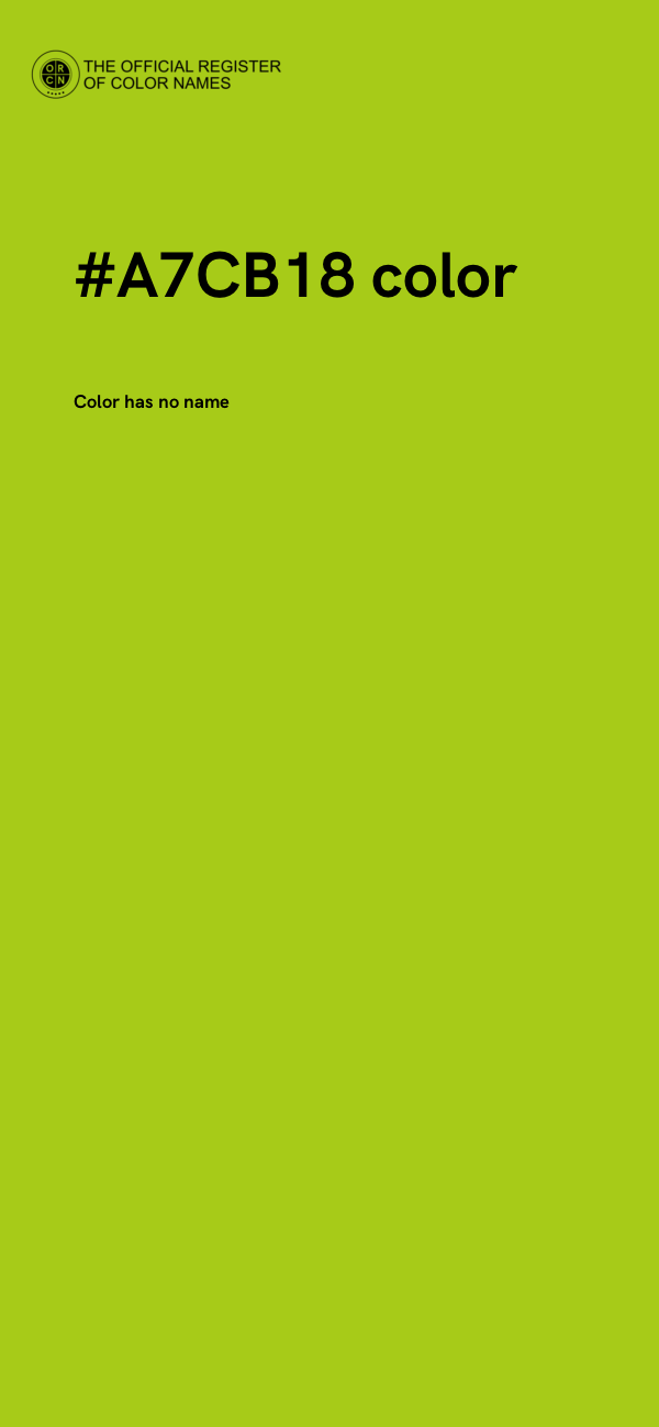 #A7CB18 color image