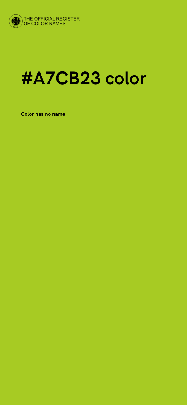 #A7CB23 color image