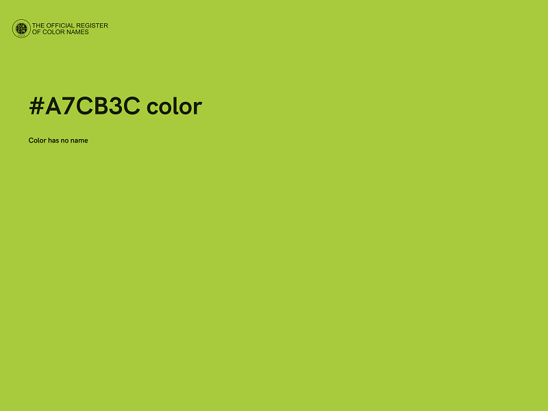 #A7CB3C color image
