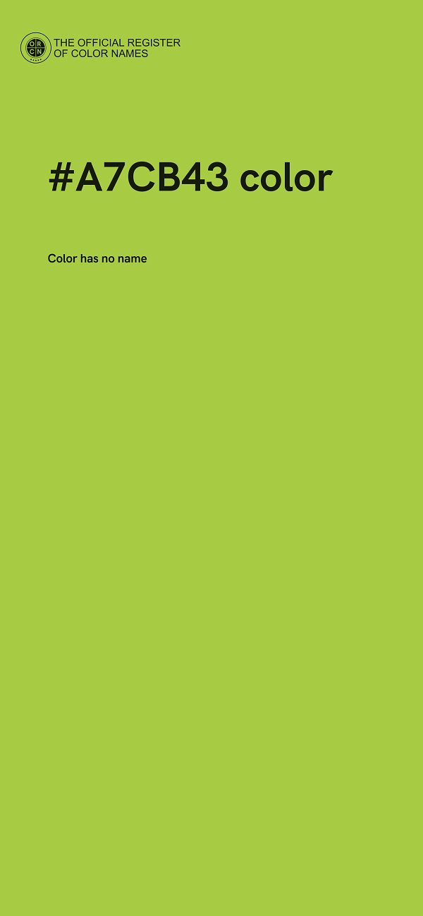 #A7CB43 color image