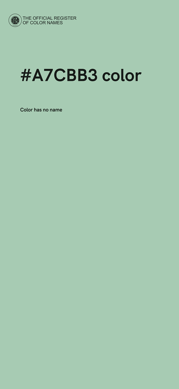 #A7CBB3 color image