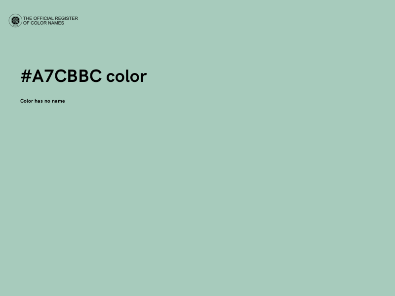 #A7CBBC color image