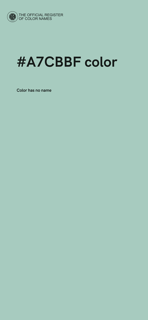 #A7CBBF color image