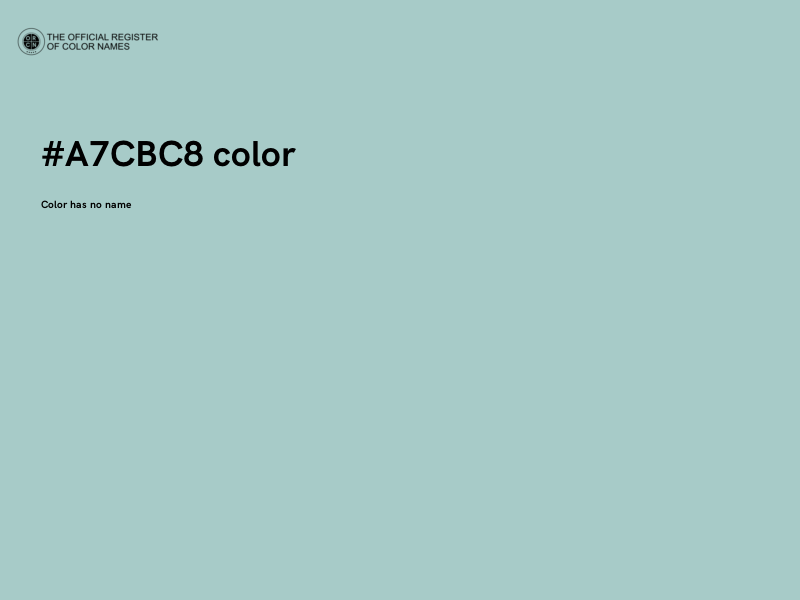 #A7CBC8 color image