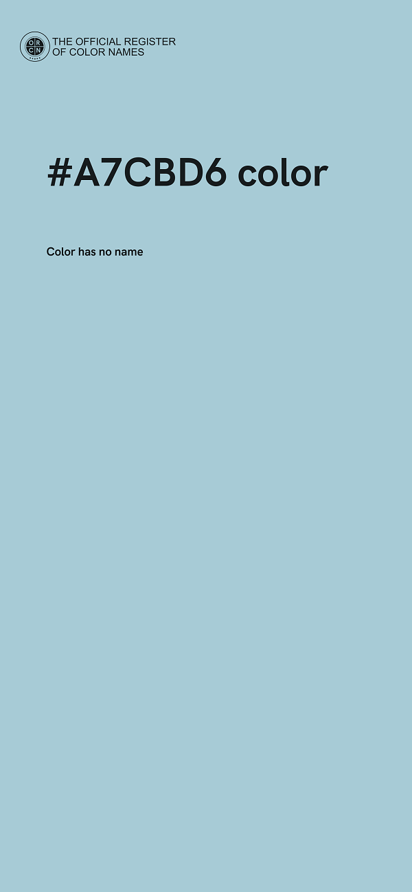 #A7CBD6 color image