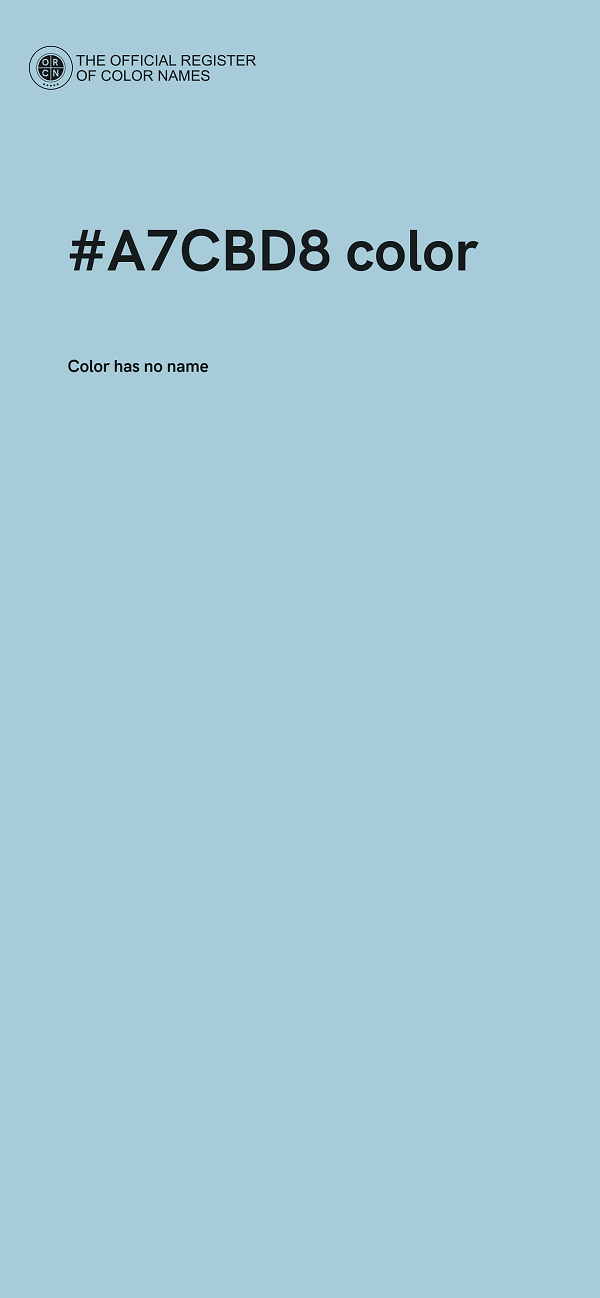 #A7CBD8 color image