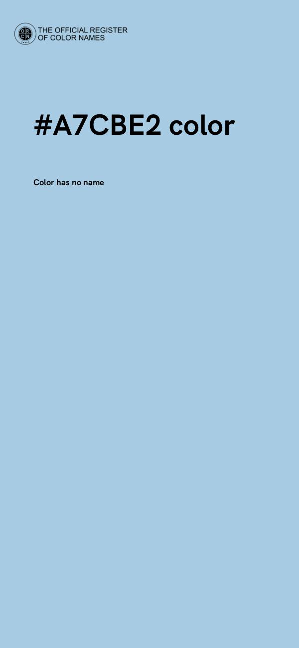 #A7CBE2 color image