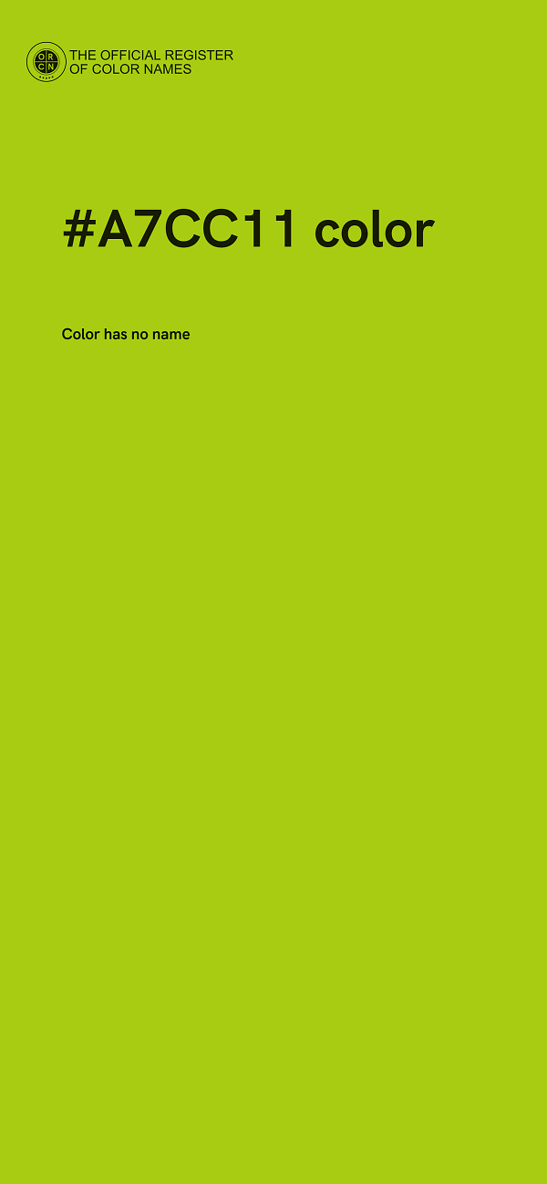 #A7CC11 color image