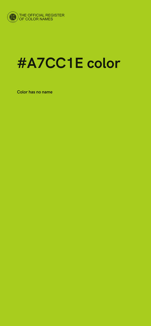 #A7CC1E color image