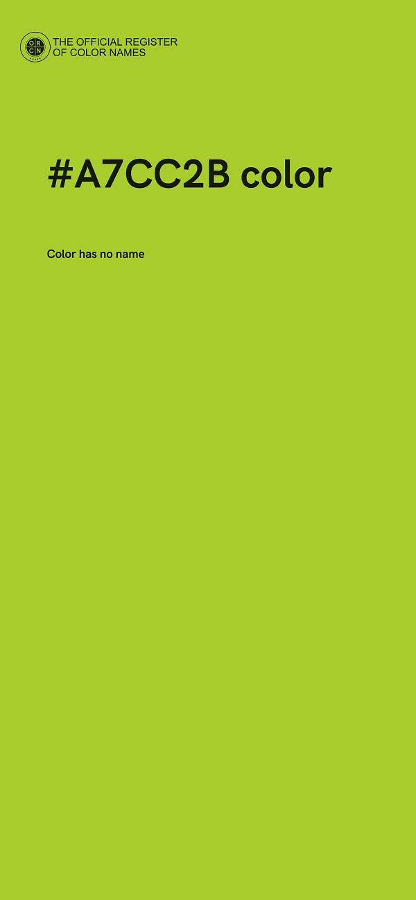 #A7CC2B color image