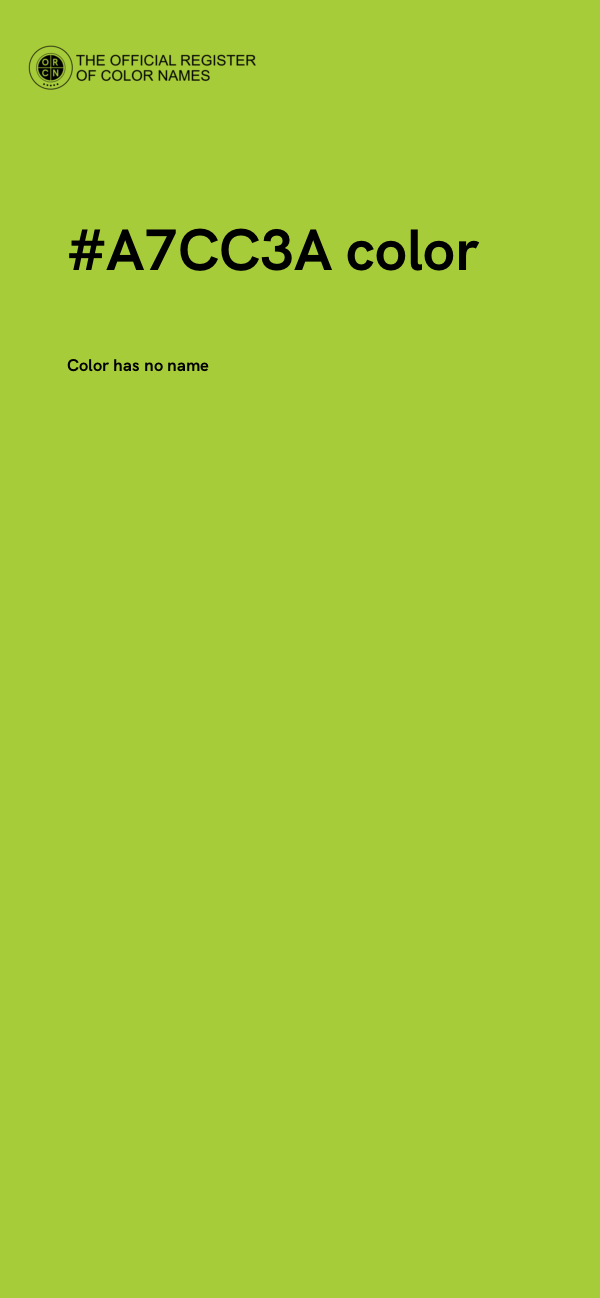 #A7CC3A color image