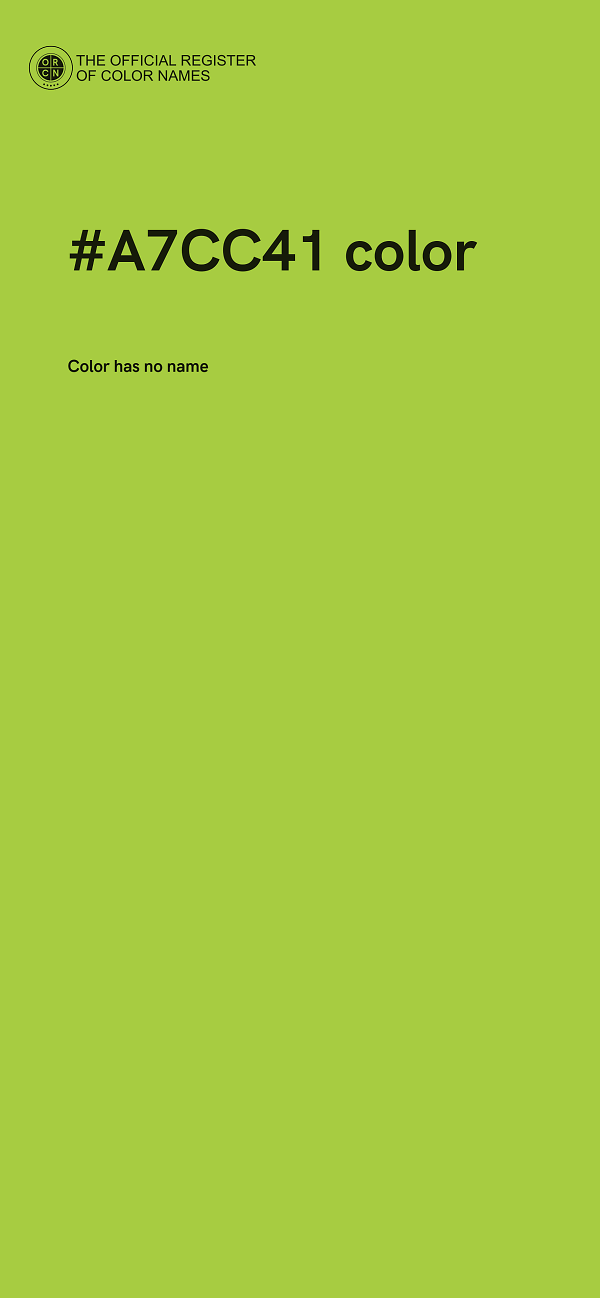 #A7CC41 color image