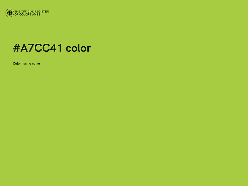 #A7CC41 color image