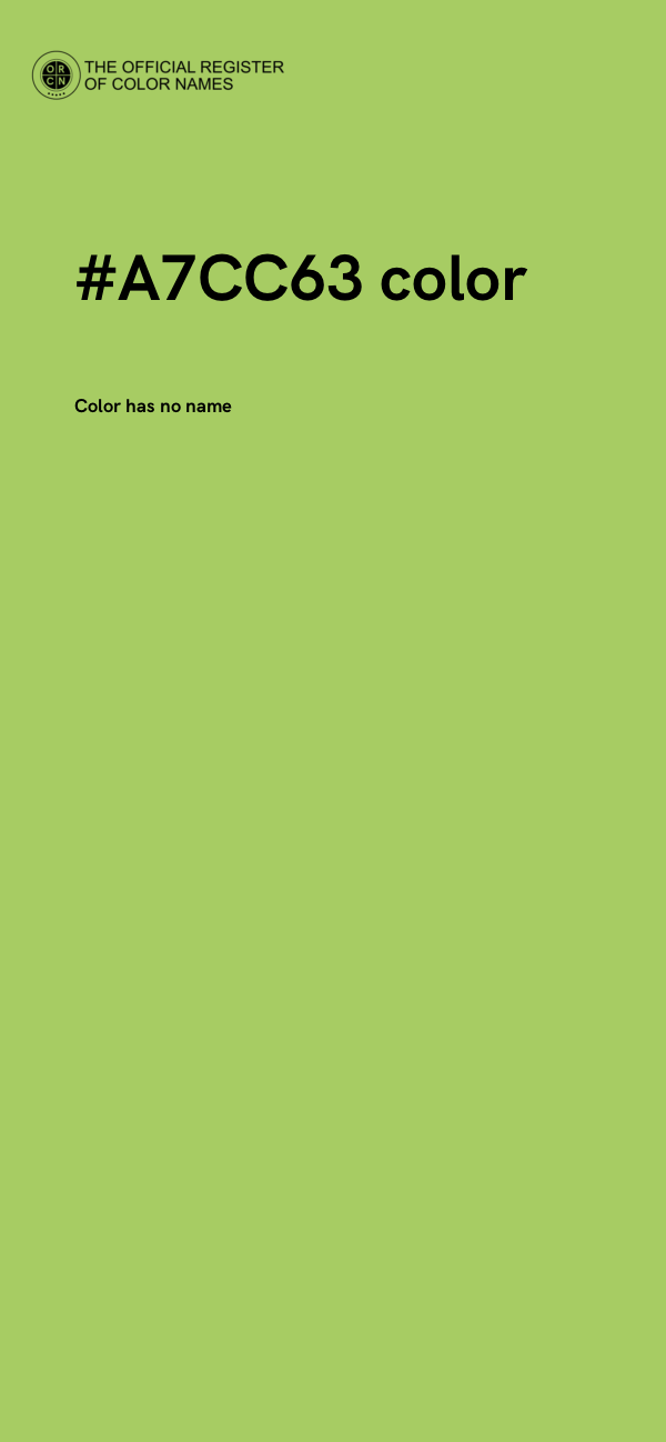 #A7CC63 color image