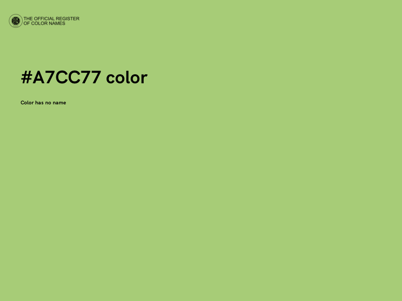 #A7CC77 color image