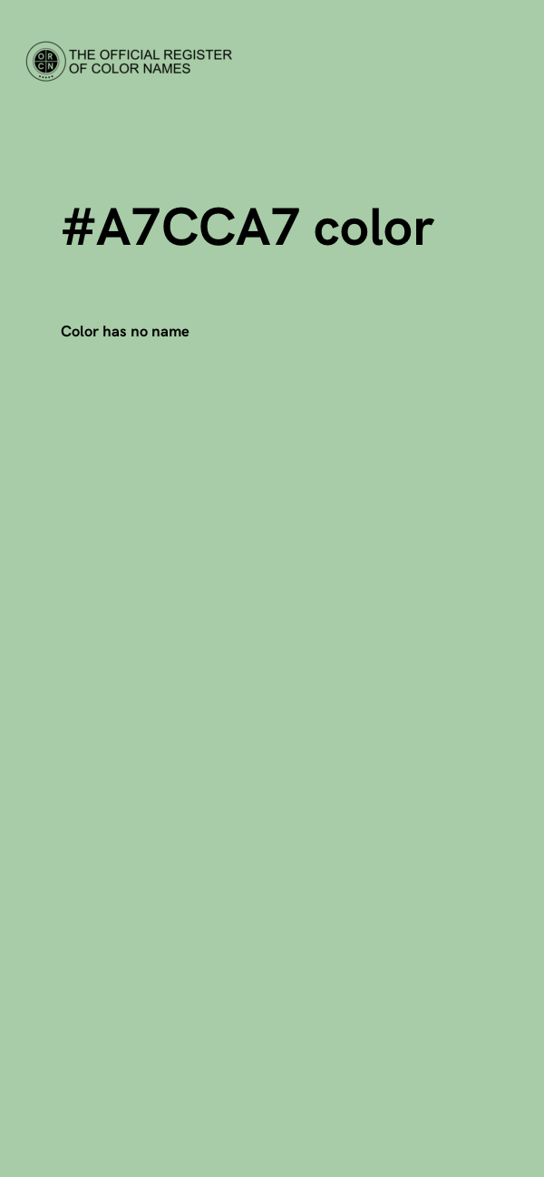 #A7CCA7 color image