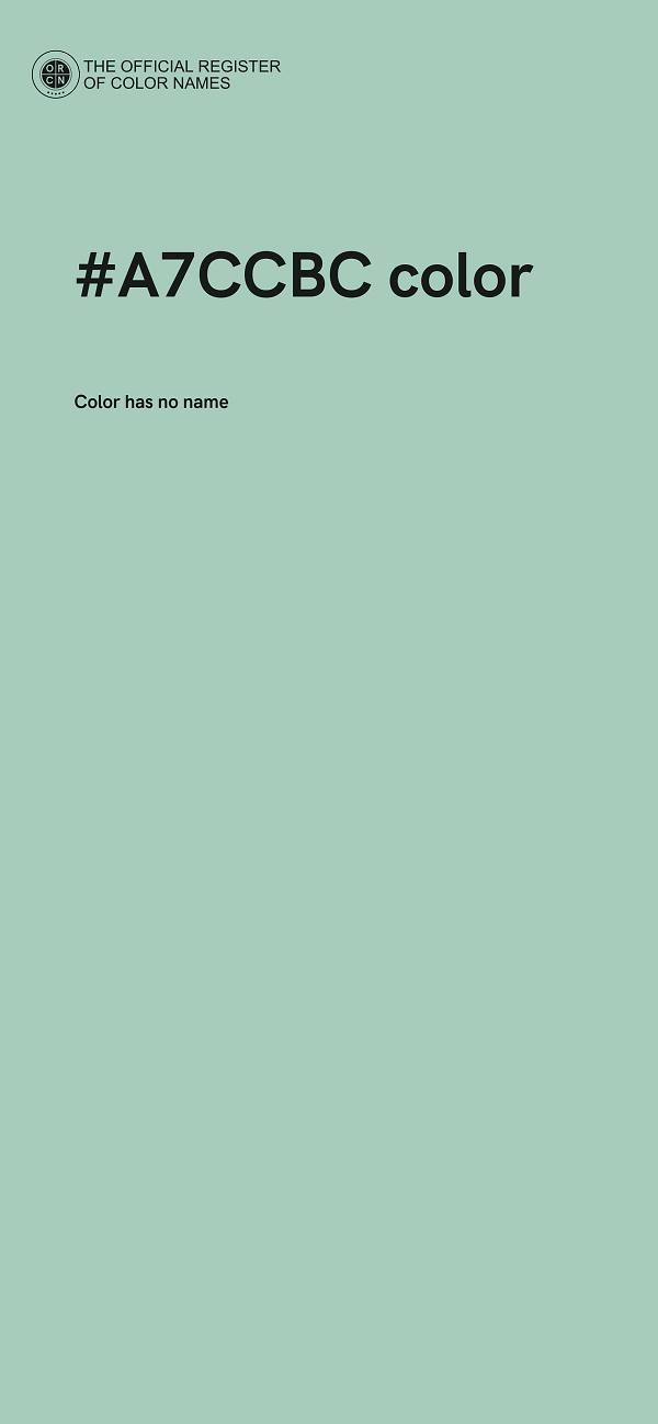 #A7CCBC color image