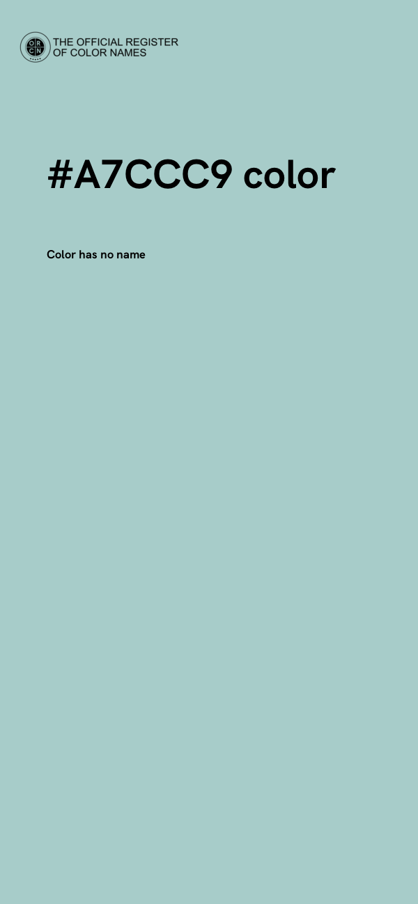 #A7CCC9 color image