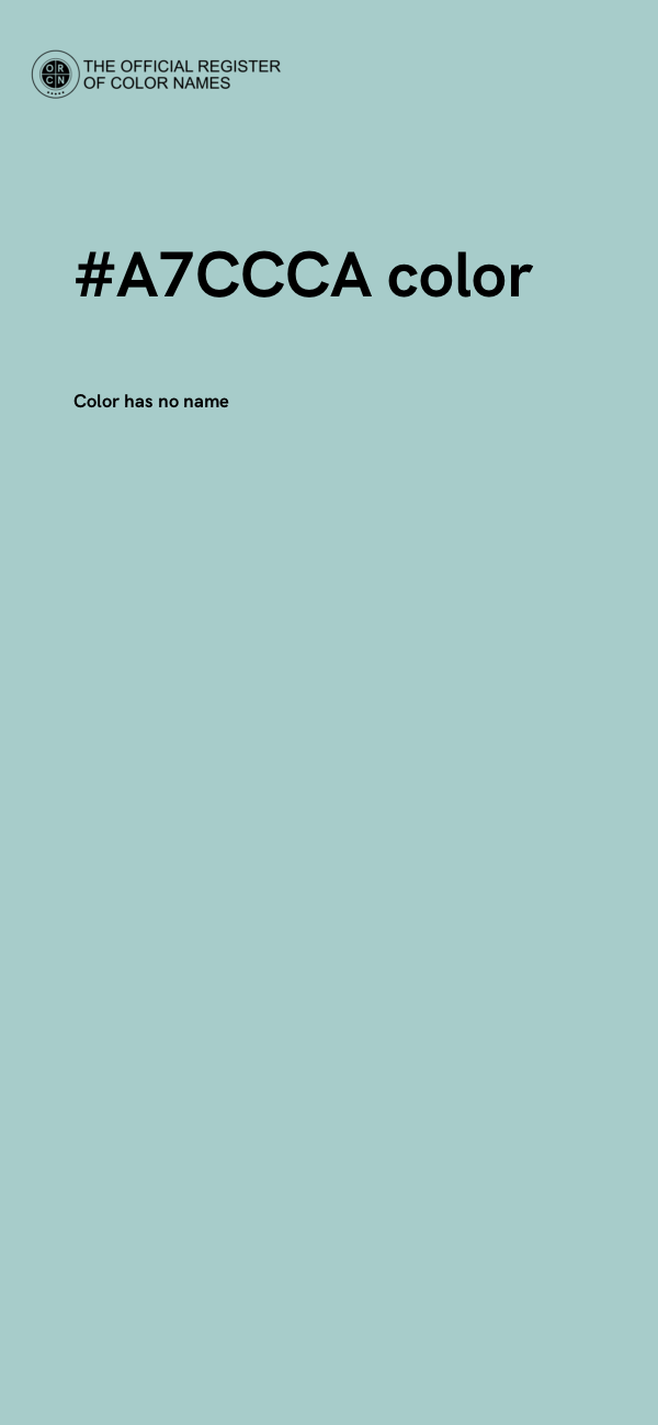 #A7CCCA color image