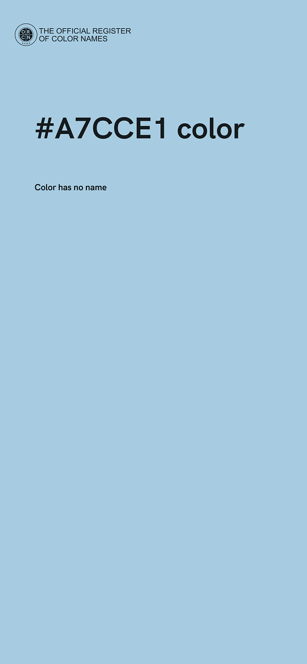#A7CCE1 color image