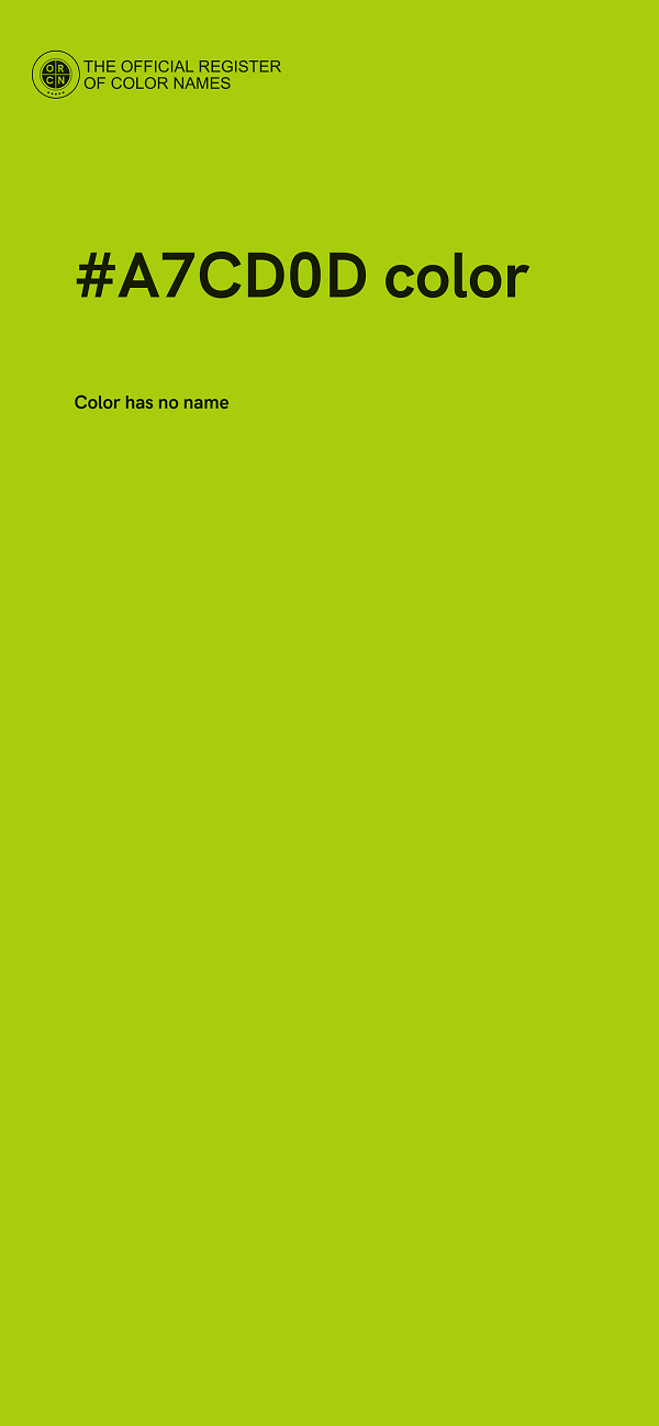 #A7CD0D color image