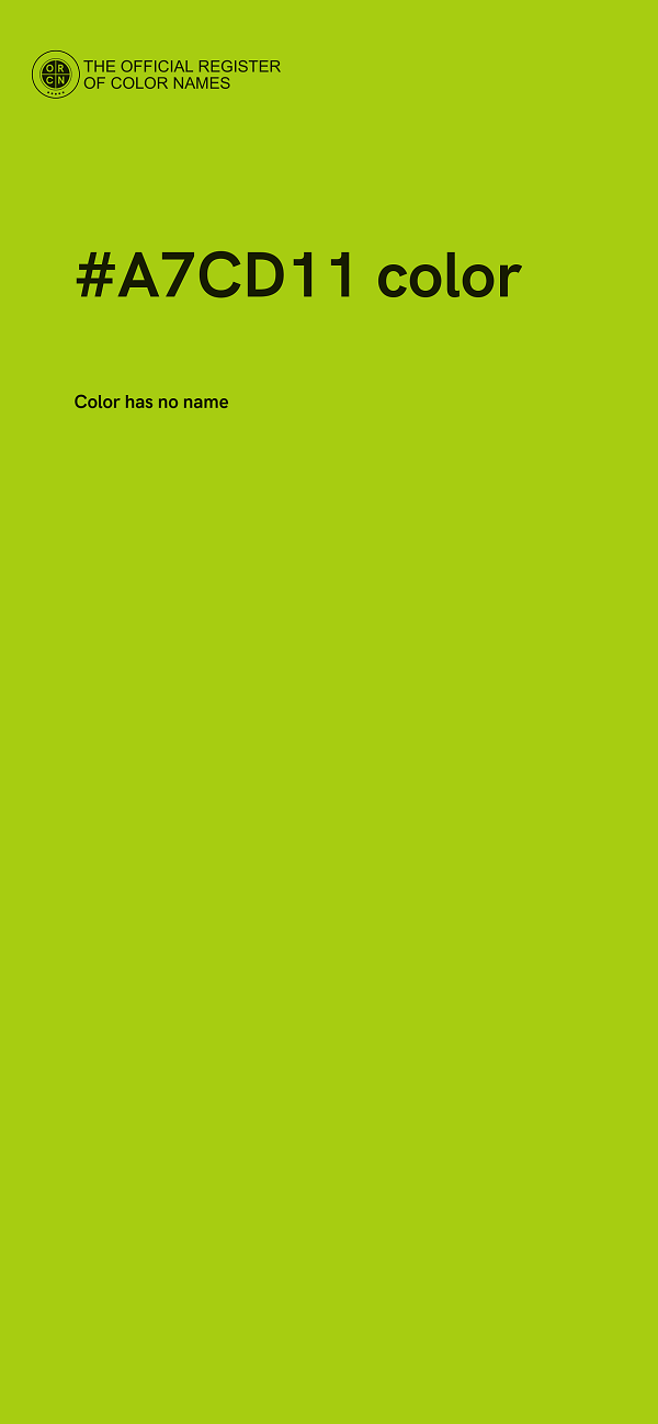 #A7CD11 color image