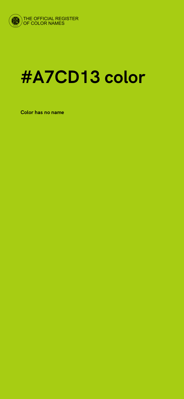 #A7CD13 color image