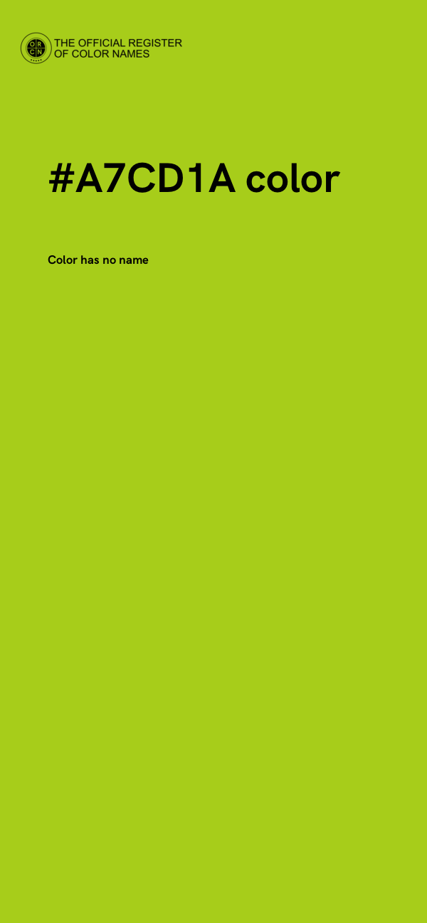 #A7CD1A color image