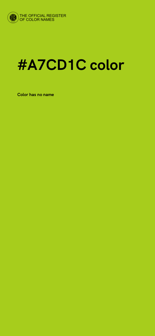 #A7CD1C color image