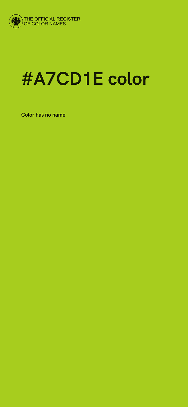#A7CD1E color image