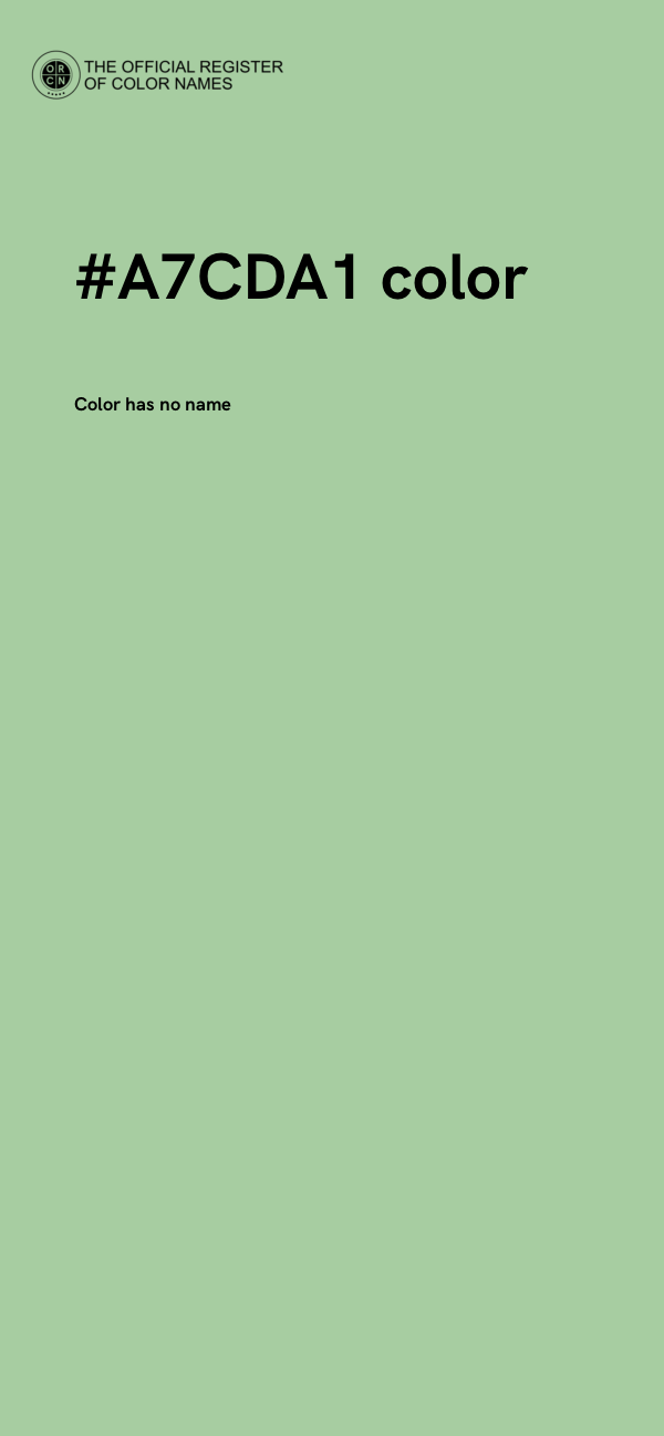 #A7CDA1 color image