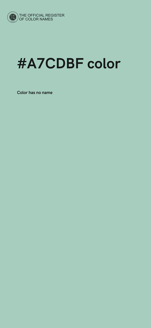 #A7CDBF color image