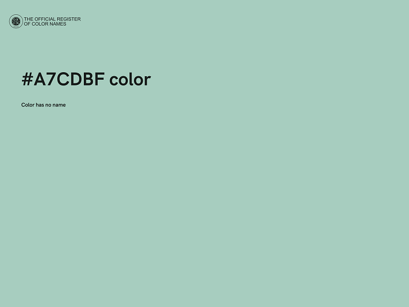 #A7CDBF color image