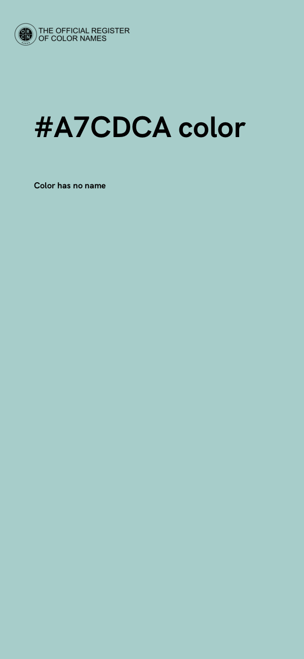 #A7CDCA color image
