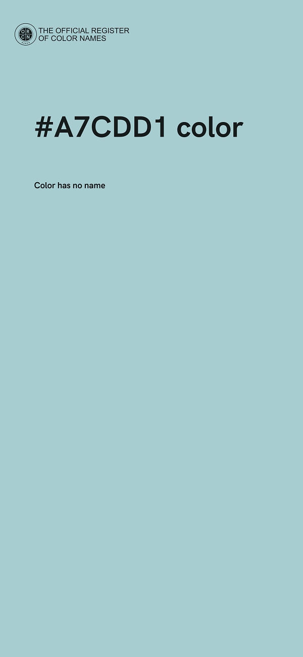 #A7CDD1 color image