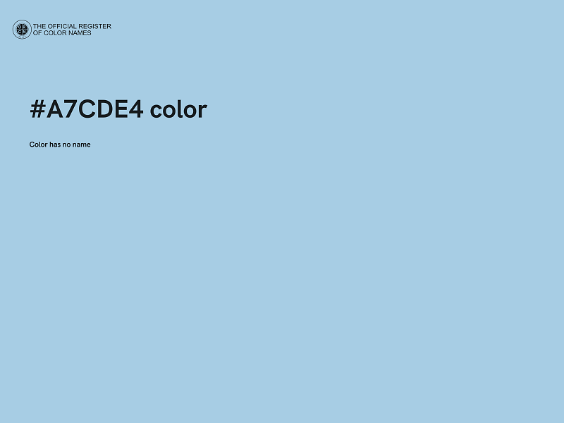 #A7CDE4 color image