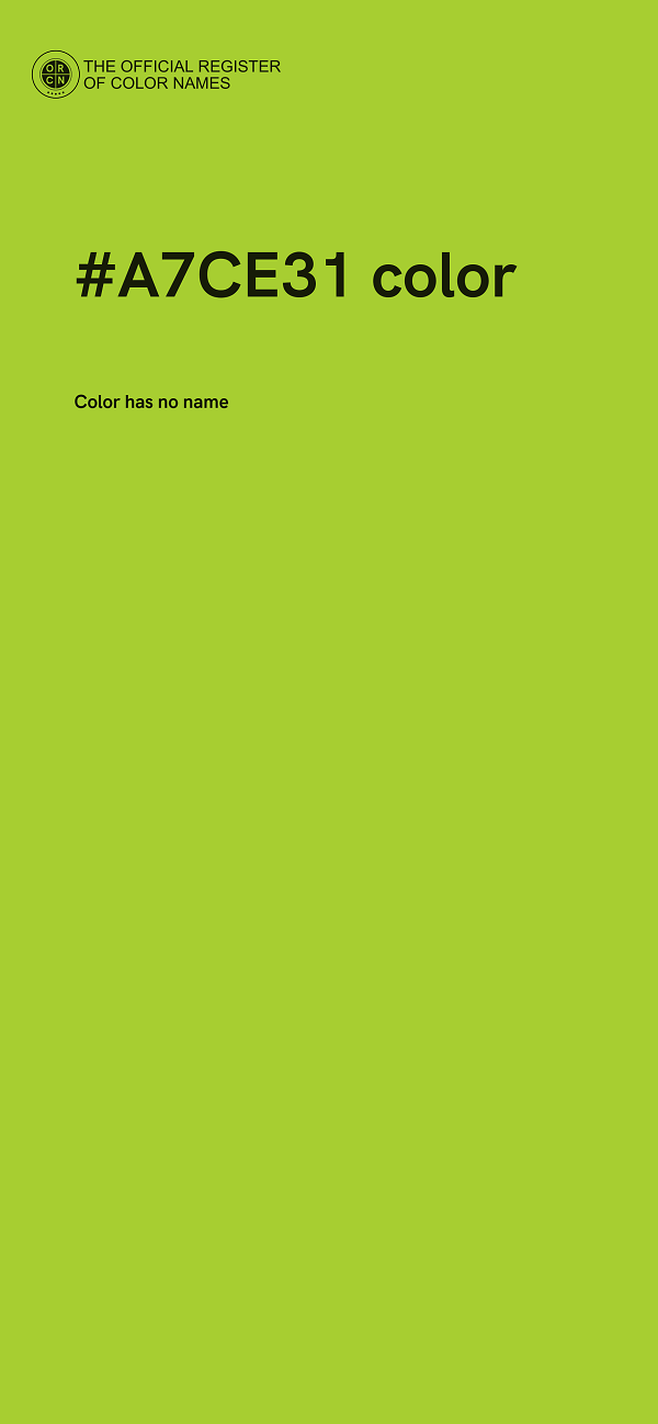 #A7CE31 color image