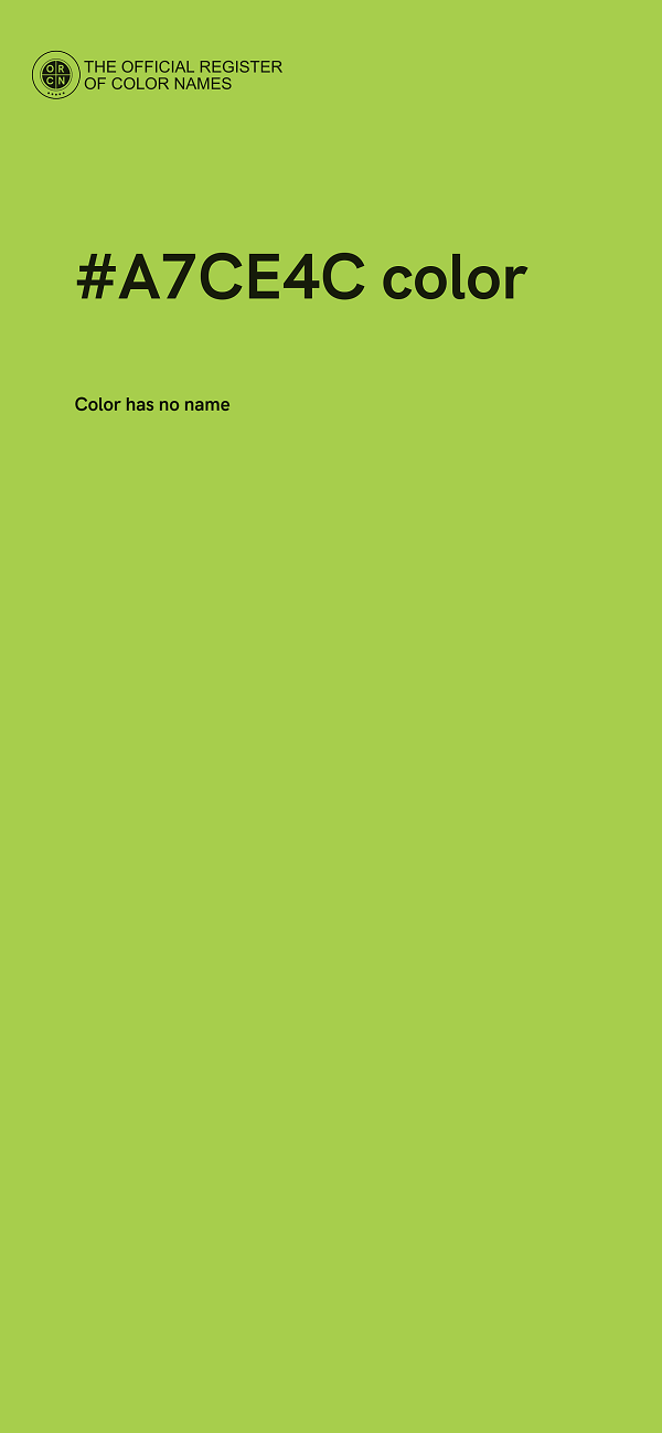 #A7CE4C color image