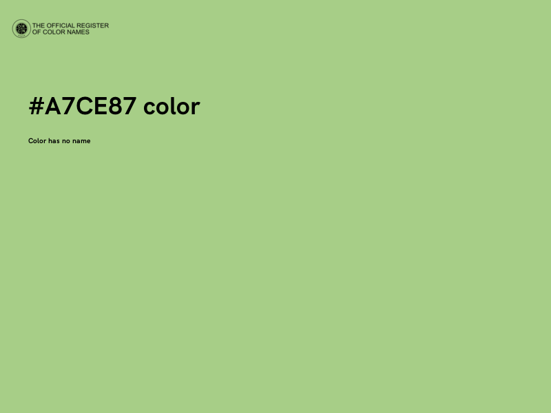 #A7CE87 color image