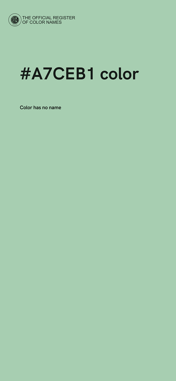 #A7CEB1 color image