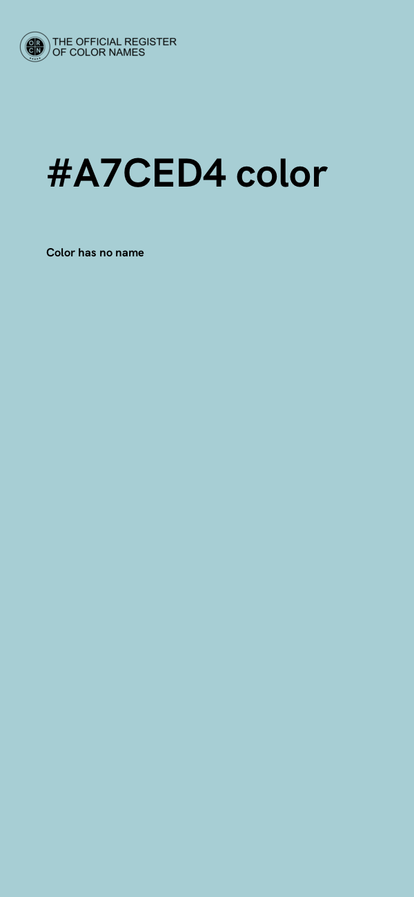 #A7CED4 color image