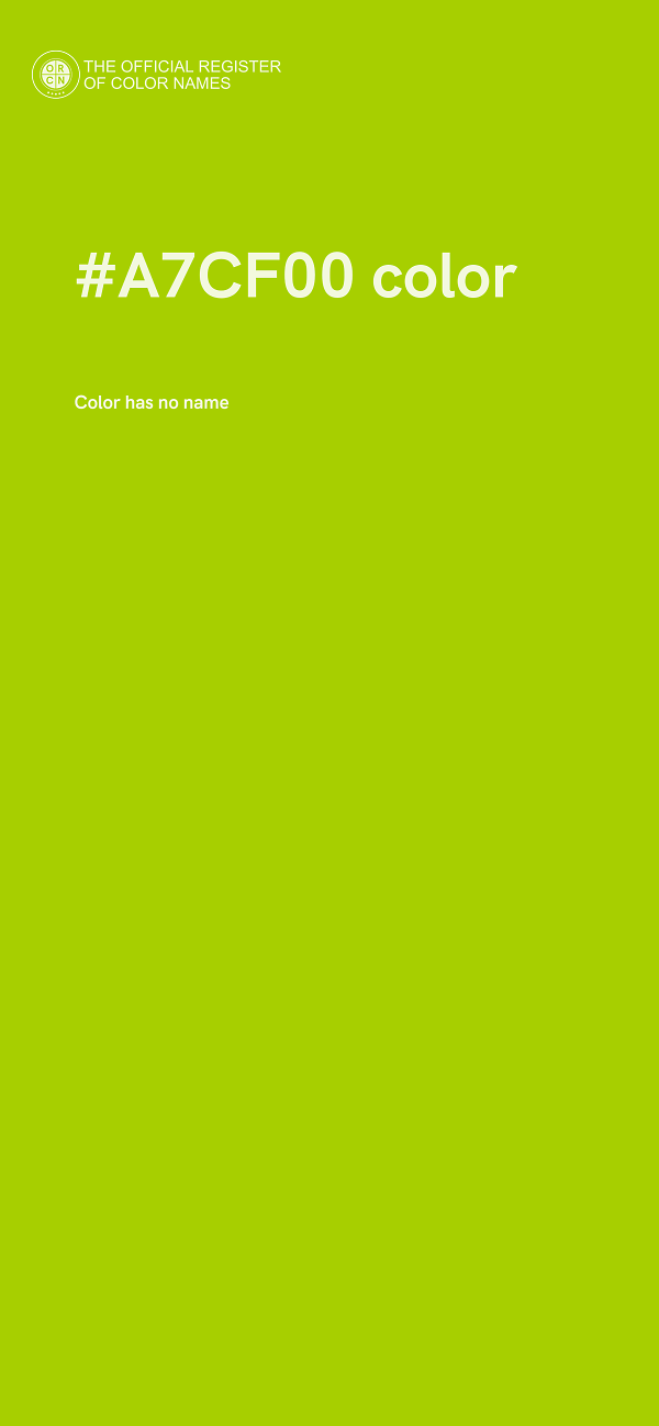 #A7CF00 color image