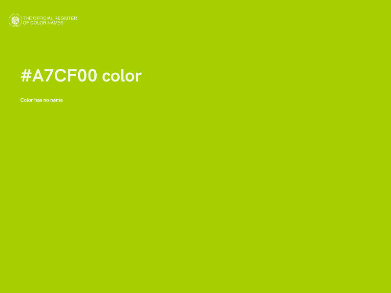 #A7CF00 color image