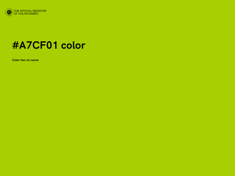 #A7CF01 color image