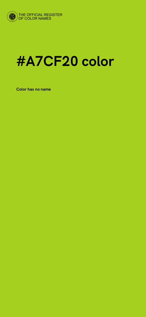 #A7CF20 color image