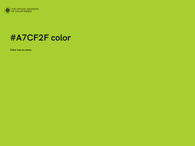 #A7CF2F color image